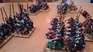 My right wing horse aiming to support my infantry attack