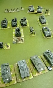 The force assembled, two platoons of tanks but quite versatile....