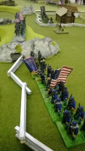 James duly deployed among the copses and hamlets, stretched thinly with no reserve....