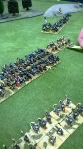 Grizzly's heaven sent crusader infantry plough forward in the centre. Their horses were eaten crossing Turkey I presume!