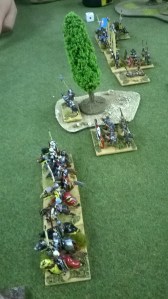 The greedy condotieri move forward to sweep away Hawkwood's vagabonds.